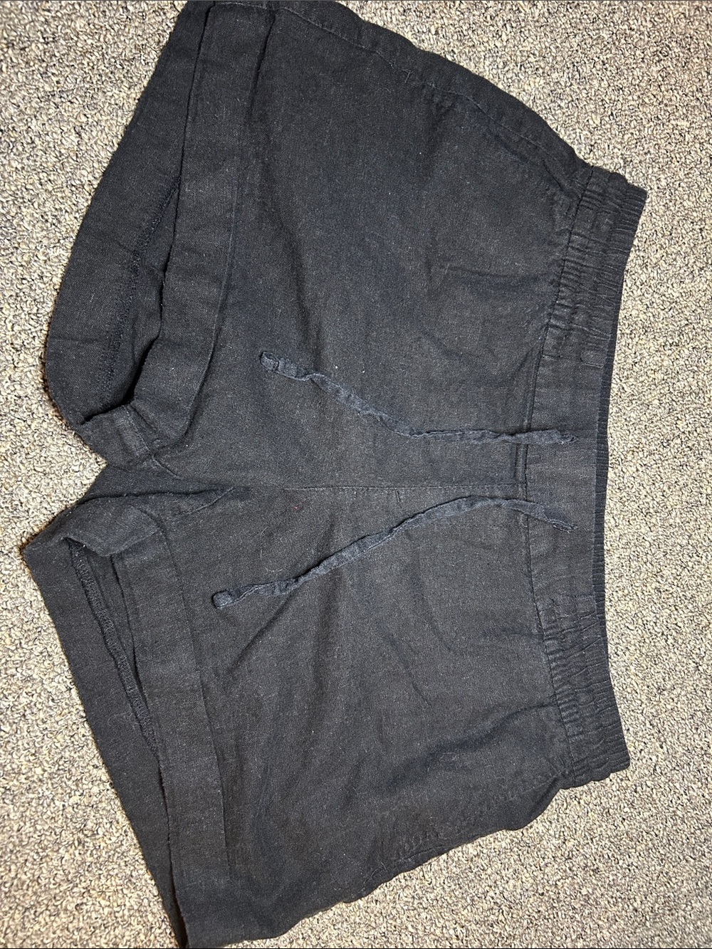 Black Drawstring Casual Shorts